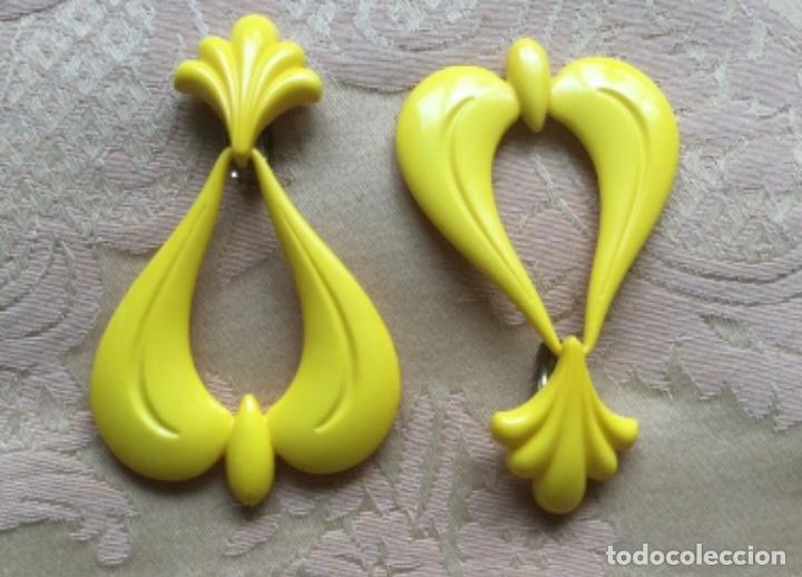 Joyeria: PENDIENTES VINTAGE AMARILLOS - Foto 6