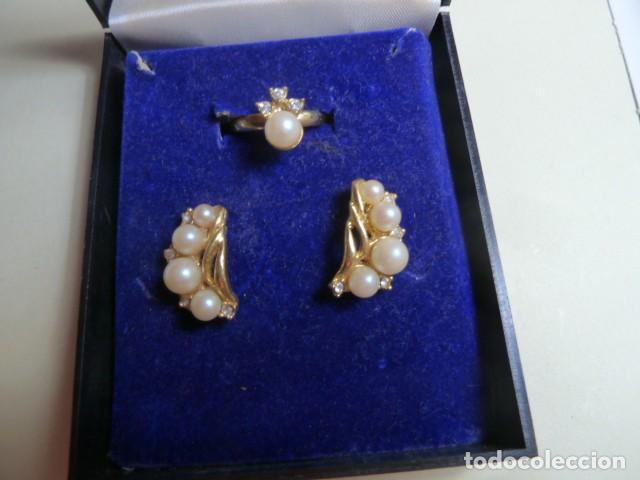 Joyeria: Conjunto pendientes y anillo con perlas. Bisuter&iacute;a - Foto 3