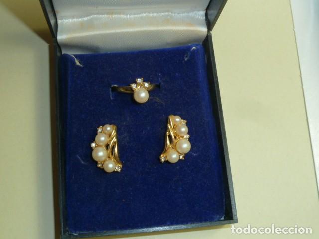 Joyeria: Conjunto pendientes y anillo con perlas. Bisuter&iacute;a - Foto 4