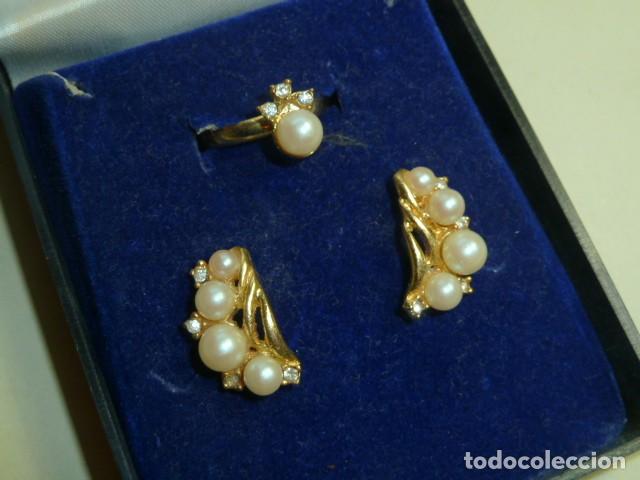 Joyeria: Conjunto pendientes y anillo con perlas. Bisuter&iacute;a - Foto 5