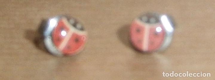 Joyeria: pendientes con mariquitas plateados - Foto 1