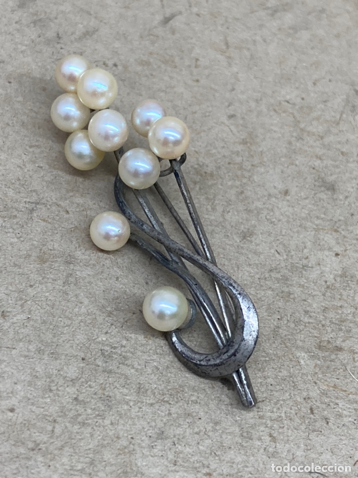 Joyeria: Broche de plata y perlas /B85 - Foto 1