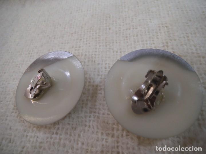 Joyeria: PENDIENTES - BOT&Oacute;N ( CORAL ) PLATEADO - Foto 4