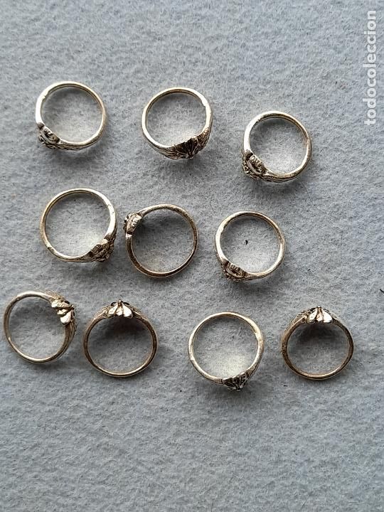 Joyeria: Lote de 10 anillos con buho alado - Foto 3