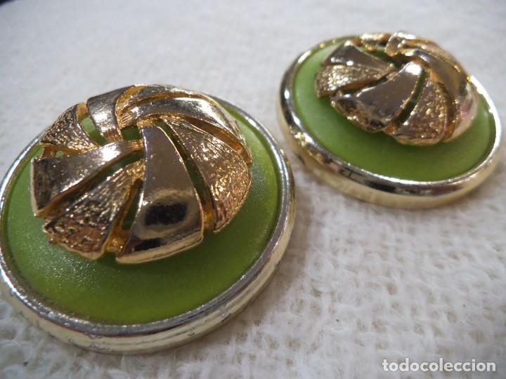 Joyeria: PENDIENTES ( ROSET&Oacute;N - PISTACHO ) DORADO - Foto 2