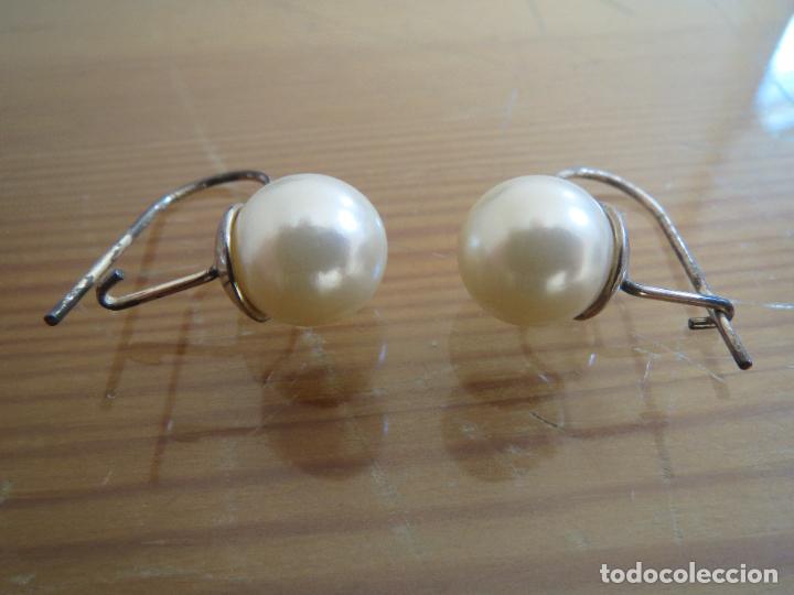 Joyeria: PENDIENTE PERLA FALSA EN PLATA - Foto 1