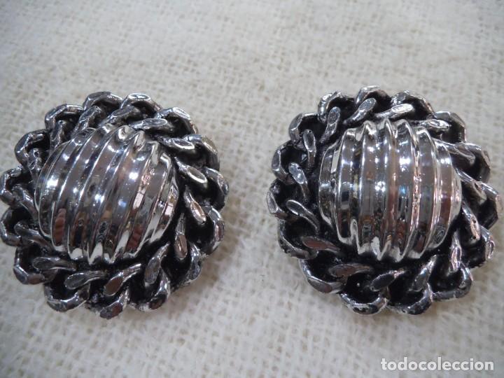 Joyeria: PENDIENTES ( BOT&Oacute;N - CADENA ) PLATEADO - Foto 1