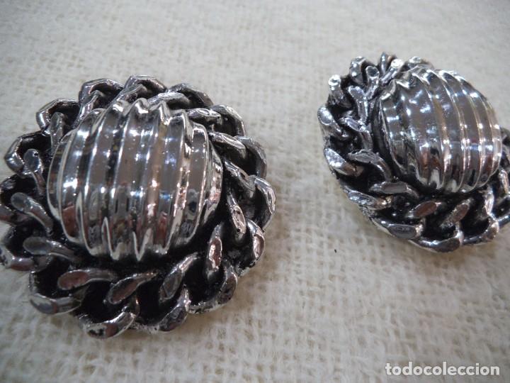 Joyeria: PENDIENTES ( BOT&Oacute;N - CADENA ) PLATEADO - Foto 2
