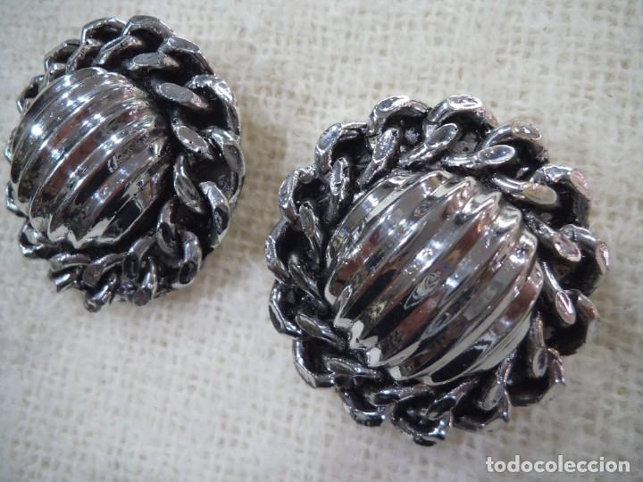 Joyeria: PENDIENTES ( BOT&Oacute;N - CADENA ) PLATEADO - Foto 3