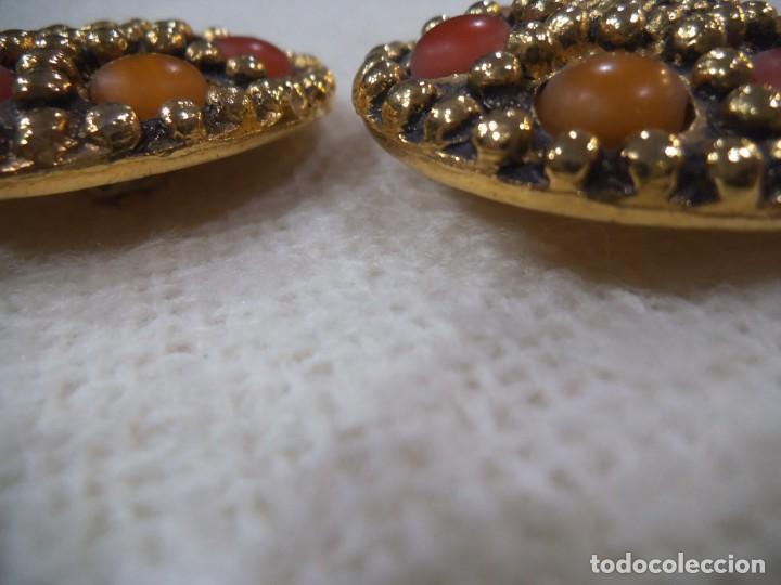Joyeria: PENDIENTES ( ROSETON ) OCRE - NARANJA - Foto 5