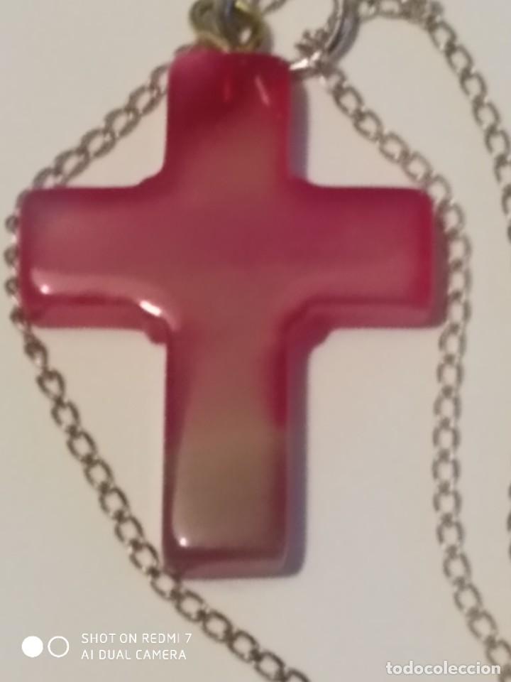 Joyeria: Colgante cruz con cadena de plata. - Foto 1