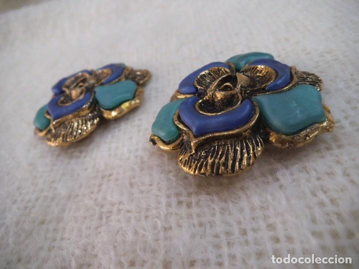 Joyeria: PENDIENTES ( FLOR - TURQUESA - AZUL ) ESMALTE - Foto 3
