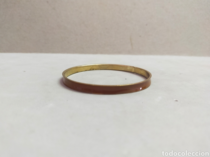 Joyeria: PULSERA RIGIDA DE METAL DORADO Y ESMALTE. - Foto 3