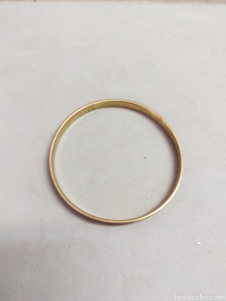 Joyeria: PULSERA RIGIDA DE METAL DORADO Y ESMALTE. - Foto 4