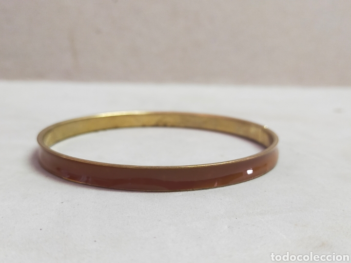 Joyeria: PULSERA RIGIDA DE METAL DORADO Y ESMALTE. - Foto 5