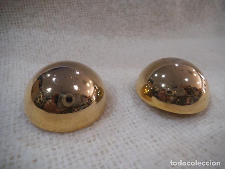 Joyeria: PENDIENTES ESFERA (GRANDE) 4cm lat&oacute;n dorado. - Foto 1