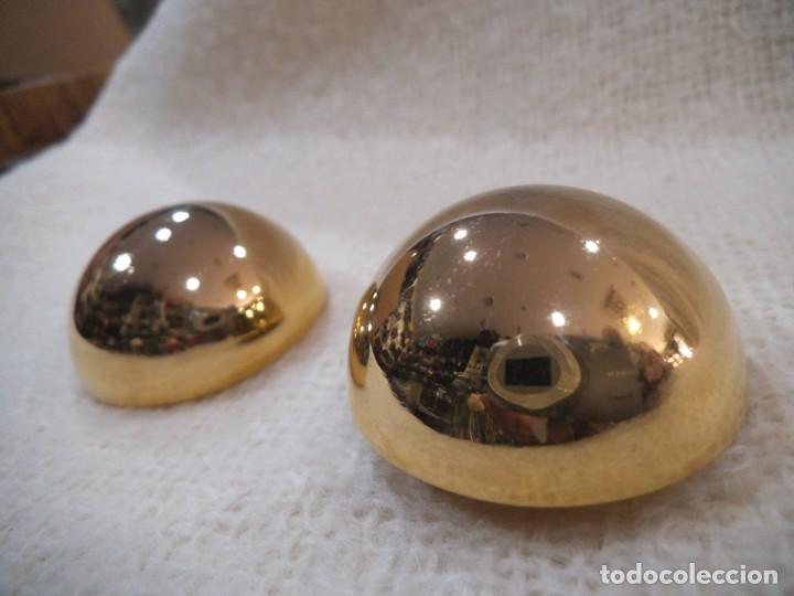 Joyeria: PENDIENTES ESFERA (GRANDE) 4cm lat&oacute;n dorado. - Foto 2
