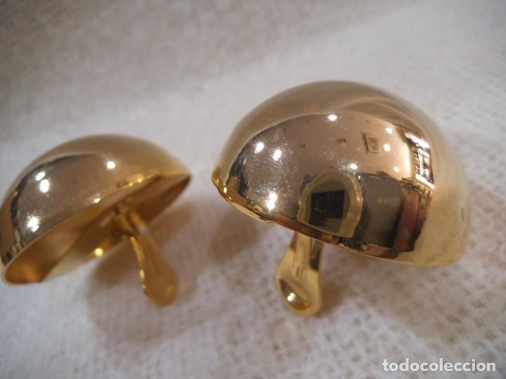 Joyeria: PENDIENTES ESFERA (GRANDE) 4cm lat&oacute;n dorado. - Foto 3