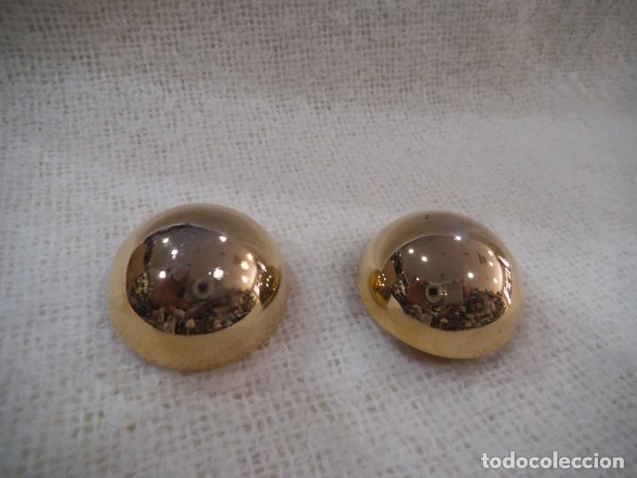 Joyeria: PENDIENTES ESFERA (GRANDE) 4cm lat&oacute;n dorado. - Foto 4