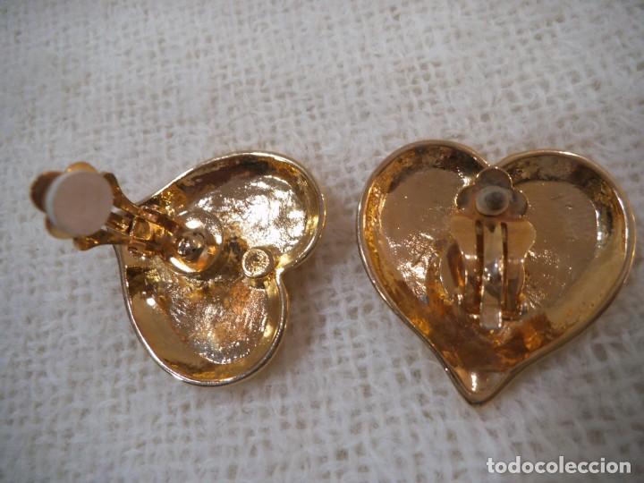 Joyeria: PENDIENTES ( CORAZ&Oacute;N - CRISTALES ) DORADO - Foto 6