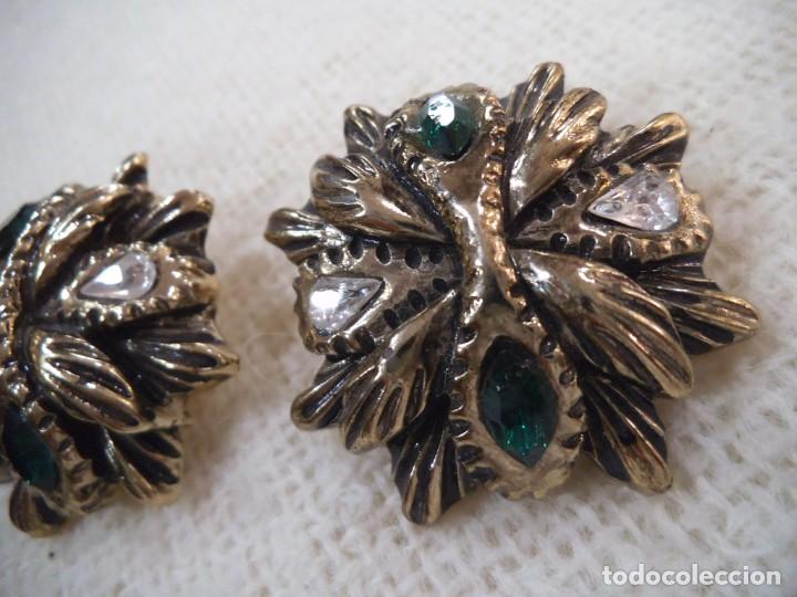 Joyeria: PENDIENTES ( ROSET&Oacute;N ) FLOR HOJAS - Foto 2