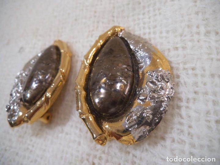 Joyeria: PENDIENTES ( RUSTICOS - MARR&Oacute;N ) OVALADOS - Foto 3