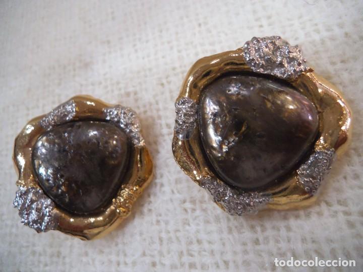 Joyeria: PENDIENTES ( R&Uacute;STICOS - MARR&Oacute;N ) REDONDOS - Foto 4