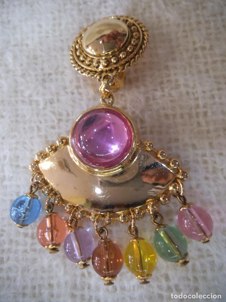 Joyeria: PENDIENTES ( ABANICO ) BOLAS COLORES - Foto 4