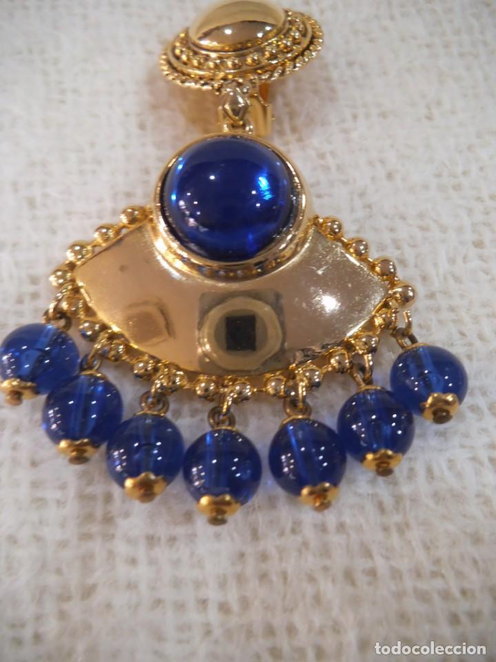 Joyeria: PENDIENTES ( ABANICO ) BOLAS AZUL - Foto 3
