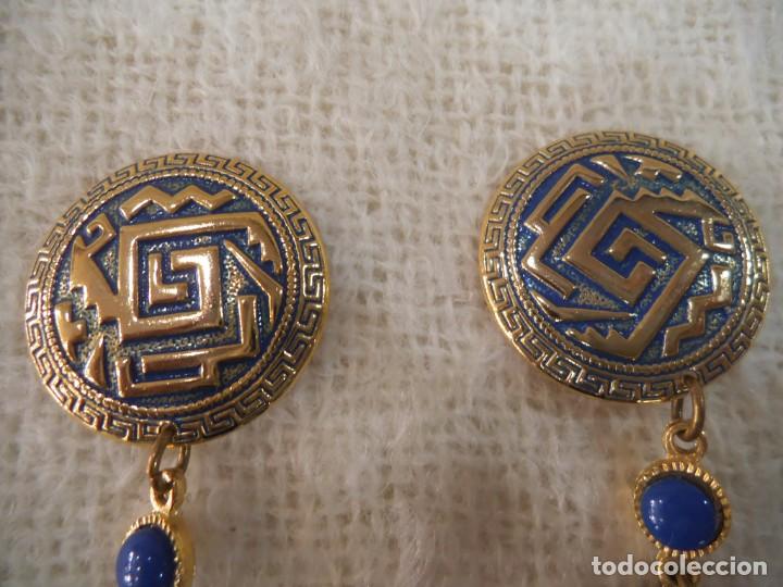 Joyeria: PENDIENTES ( AZTECA - ESMALTE - AZUL ) - Foto 2
