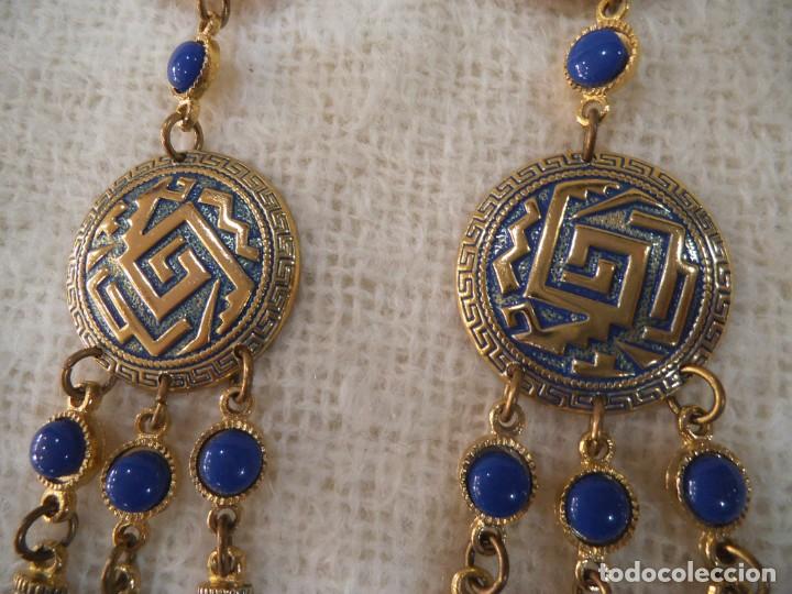 Joyeria: PENDIENTES ( AZTECA - ESMALTE - AZUL ) - Foto 3