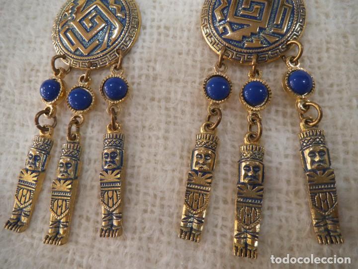 Joyeria: PENDIENTES ( AZTECA - ESMALTE - AZUL ) - Foto 4