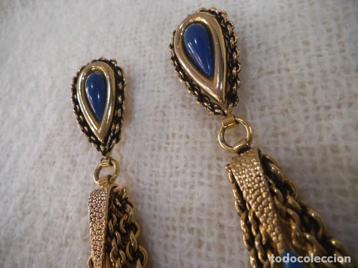 Joyeria: PENDIENTES ( LAGRIMA - AZUL ) CADENA G - Foto 5
