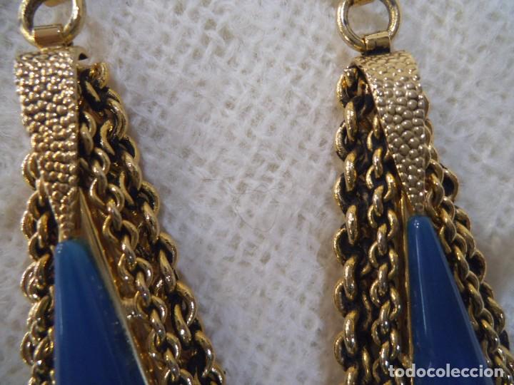 Joyeria: PENDIENTES ( LAGRIMA - AZUL ) CADENA G - Foto 6