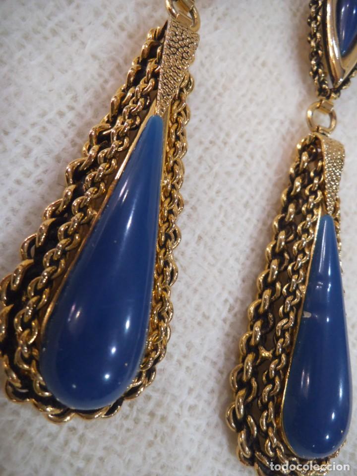 Joyeria: PENDIENTES ( LAGRIMA - AZUL ) CADENA G - Foto 7