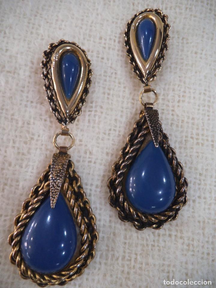 Joyeria: PENDIENTES ( LAGRIMA - AZUL ) CADENA P - Foto 1