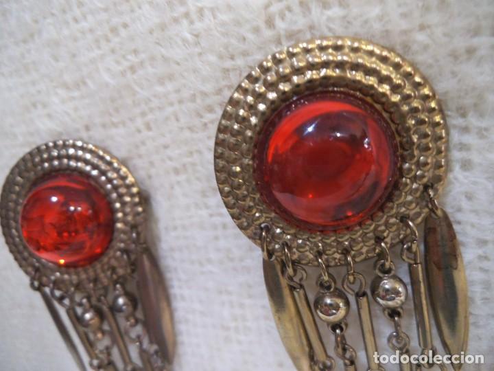 Joyeria: PENDIENTES ( BOT&Oacute;N - ROJO - CASCADA ) - Foto 3