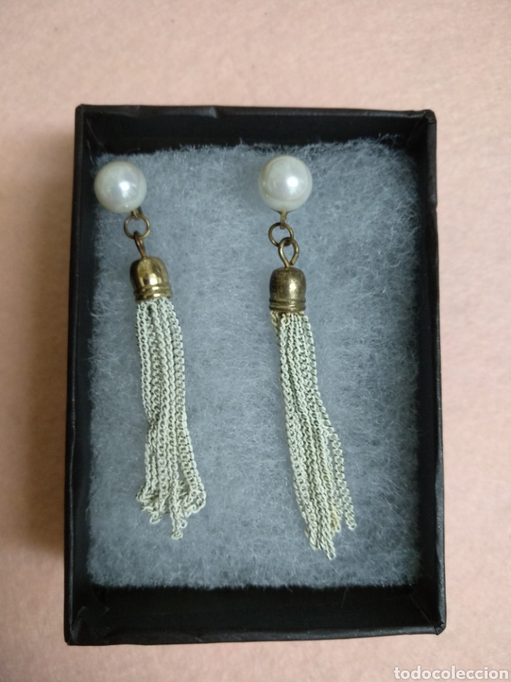 Joyeria: Pendientes con perlas y flecos - Foto 1