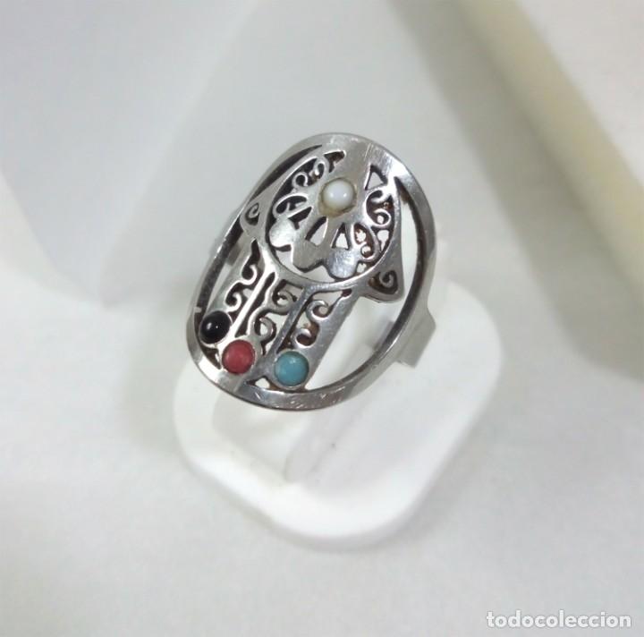 Joaillerie: ANILLO DE ACERO, MANO DE F&Aacute;TIMA - TALLA 9