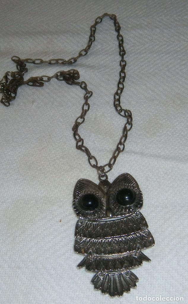 Joyeria: cadena plateada con colgante buho - Foto 1
