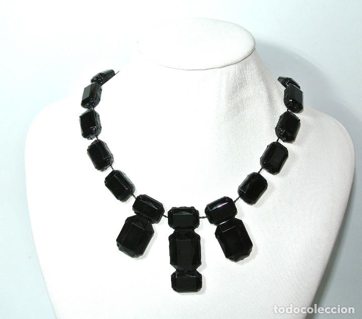 Joyeria: Collar corto con strass color negro, A&ntilde;o 2000, Nuevo - Foto 1