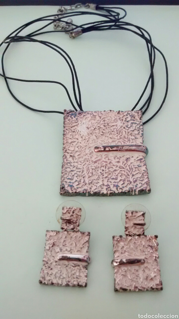 Joyeria: CONJUNTO DE COLLAR Y PENDIENTES A JUEGO EN METAL - Foto 1