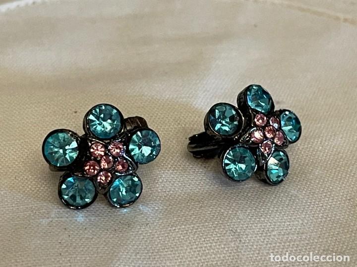 Joyeria: Pendientes de cristal azul y rosa. Gran brillo. - Foto 2