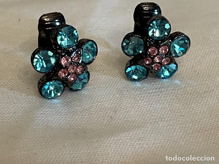 Joyeria: Pendientes de cristal azul y rosa. Gran brillo. - Foto 4