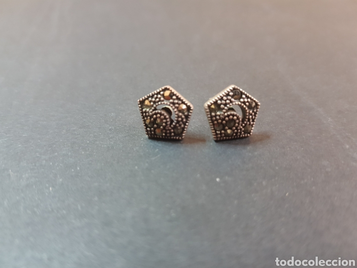 Joyeria: #675 PENDIENTES PLATA 925 PEQUE&Ntilde;OS 1CM PENTAGONAL - Foto 1