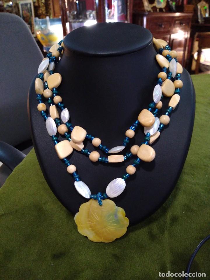 Joyeria: Collar gargantilla, cuentas de n&aacute;car y madera. REF-7532 - Foto 1