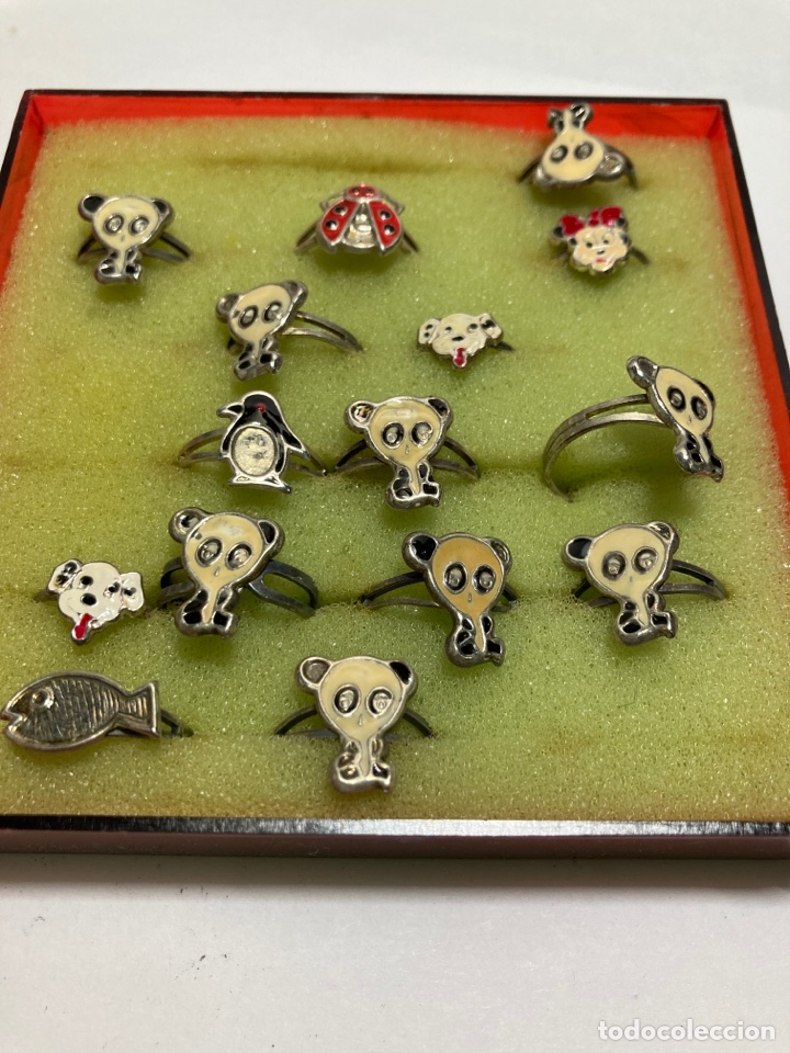 Joyeria: Lote 15 sortijas esmatados plateados