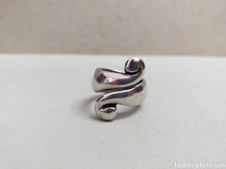 Joyeria: ANILLO O SORTIJA DE METAL PLATEADO. - Foto 4