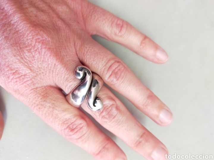 Joyeria: ANILLO O SORTIJA DE METAL PLATEADO. - Foto 6