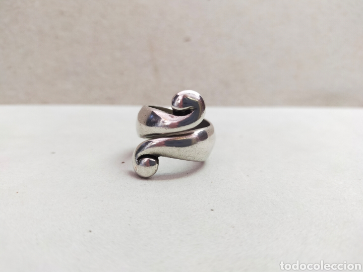 Joyeria: ANILLO O SORTIJA DE METAL PLATEADO. - Foto 1